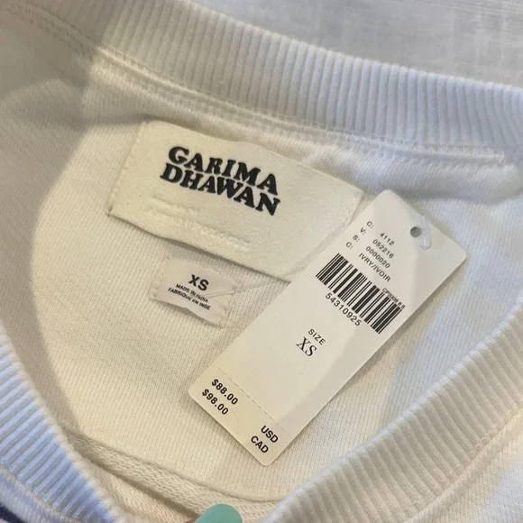 Anthropologie Garima Dhawan Sz XS Love Peace Happiness Sweater • NWT! - Picture 6 of 10